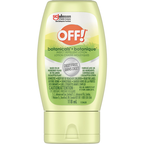 R&eacute;pulsif &agrave; insectes Botanicals Off!, Sans DEET, Lotion, 118 g Rock Safety Industrial Ltd