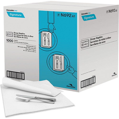 Serviettes de table Pro Signature, 1 pli, 15" x 15" Rock Safety Industrial Ltd