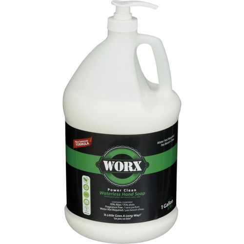 Savon pour les mains sans eau Power Clean, Liquide, 3,78 L, Sans parfum Rock Safety Industrial Ltd