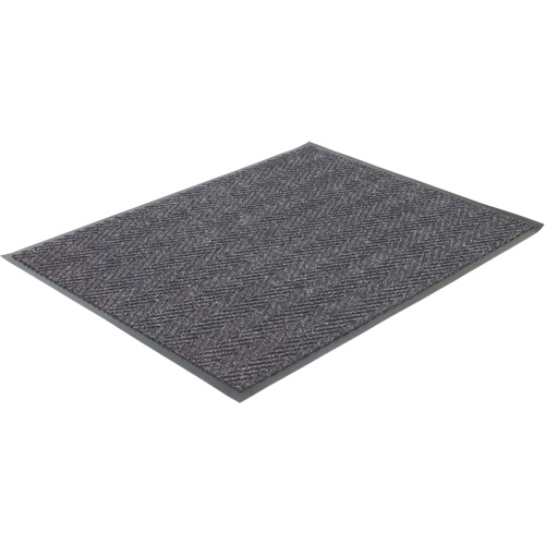 Tapis &agrave; chevrons, Essuie-pieds/grattoir, 4' x 6' x 1/4", Gris fonc&eacute; Rock Safety Industrial Ltd