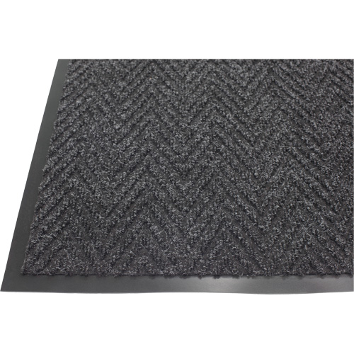Tapis &agrave; chevrons, Essuie-pieds/grattoir, 4' x 6' x 1/4", Gris fonc&eacute; Rock Safety Industrial Ltd