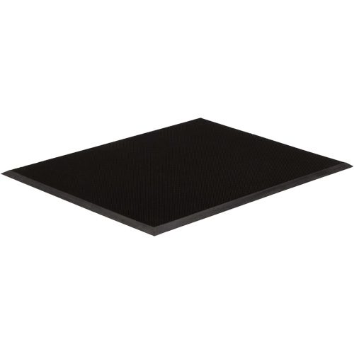Tapis dentr&eacute;e Gritstop Fingermat, Caoutchouc, Grattoir Type, Motif Style pointe de doigt, 3' x 6', Noir Rock Safety Industrial Ltd