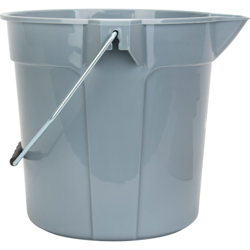 Round Bucket with Pouring Spout, 2.64 US Gal. (10.57 qt.) Capacity, Grey Rock Safety Industrial Ltd