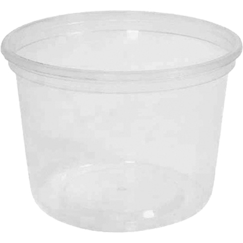MicroGourmet 16 oz. Clear Deli Container without Lid, Plastic, Round Rock Safety Industrial Ltd