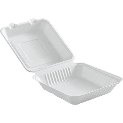 Contenants &agrave; charni&egrave;re pour nourriture compostable, Bagasse, Carr&eacute;e Rock Safety Industrial Ltd