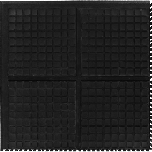 Tuile de centre modulaire Hog Heaven III Comfort, Ondul&eacute;, 3' x 3' x 3/4", Noir, Nitrile Rock Safety Industrial Ltd