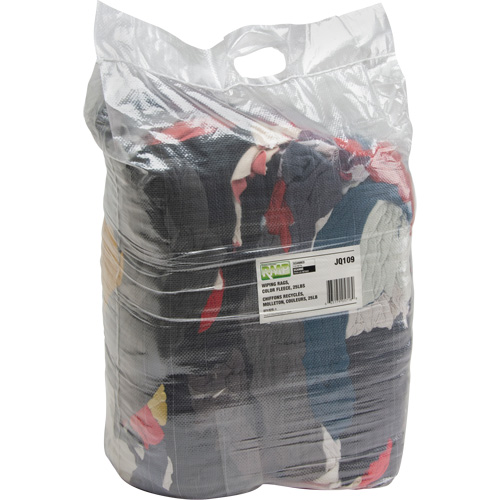 Recycled Material Wiping Rags, Fleece, Mix Colours, 25 lbs. Rock Safety Industrial Ltd