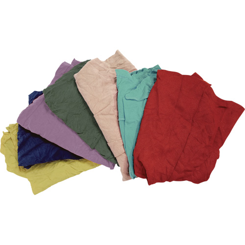 Recycled Material Wiping Rags, Fleece, Mix Colours, 25 lbs. Rock Safety Industrial Ltd
