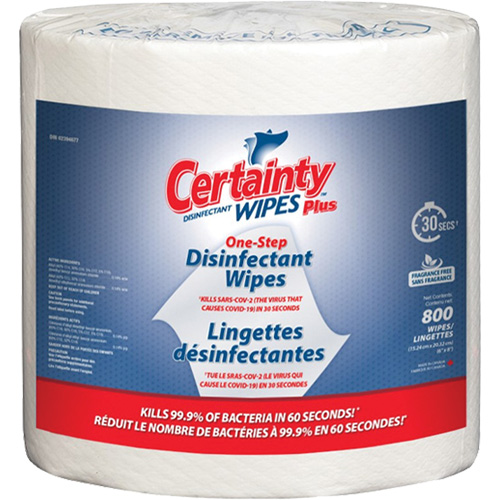 Lingettes d&eacute;sinfectantes, 7-9/10" x 5-9/10", 800 lingettes Rock Safety Industrial Ltd