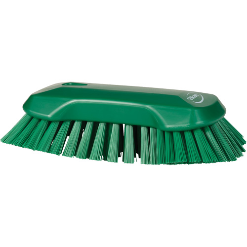 Hand Brush, Extra Stiff Bristles, 9-1/10" Long, Green Rock Safety Industrial Ltd