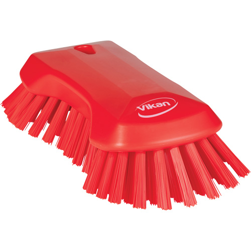 Brosse &agrave; main, Soies Tr&egrave;s ferme, Longueur de 9-1/10", Rouge Rock Safety Industrial Ltd
