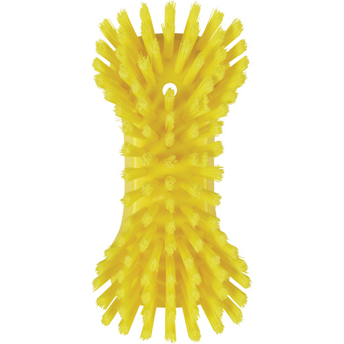Hand Brush, Extra Stiff Bristles, 9-1/10" Long, Yellow Rock Safety Industrial Ltd