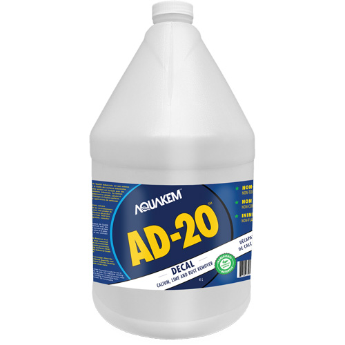 D&eacute;tachant &eacute;cologique de qualit&eacute; industrielle pour le calcium, chaux et rouille AD2 Decal &eacute;tiquette blanche, Cruche Rock Safety Industrial Ltd
