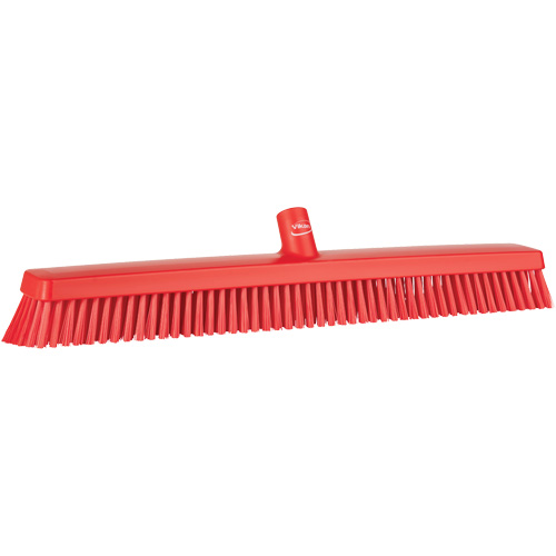 Balai-brosse robuste, Crins Fin/Ferme, 24", Rouge Rock Safety Industrial Ltd