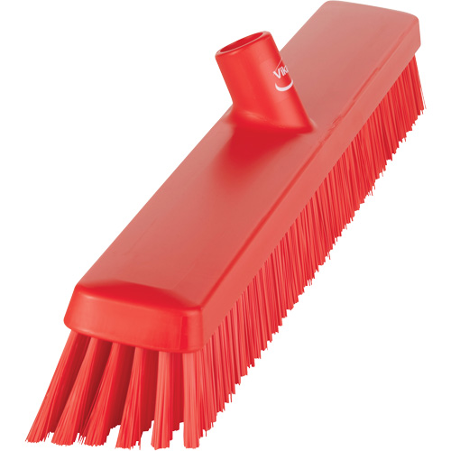Balai-brosse robuste, Crins Fin/Ferme, 24", Rouge Rock Safety Industrial Ltd