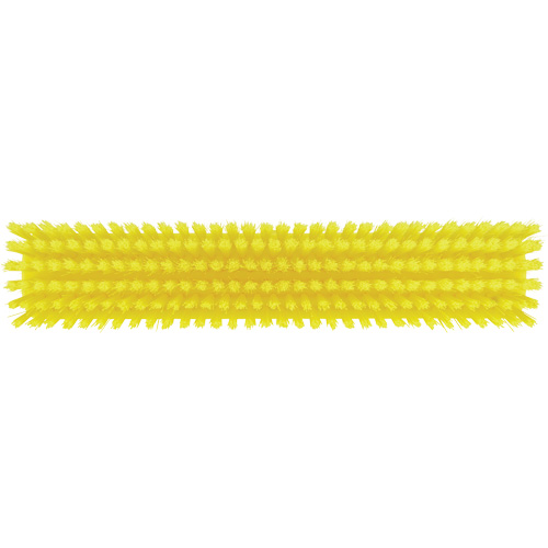 Push Broom Head, Fine/Stiff Bristles, 16-1/2", Polyester/Polypropylene, Yellow Rock Safety Industrial Ltd