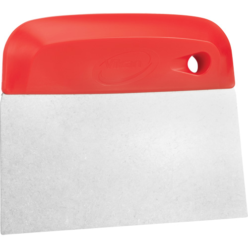 Flexible Stainless Steel Dough Cutter/Scraper, Red, 4-1/2" W x 5-3/4" L Rock Safety Industrial Ltd