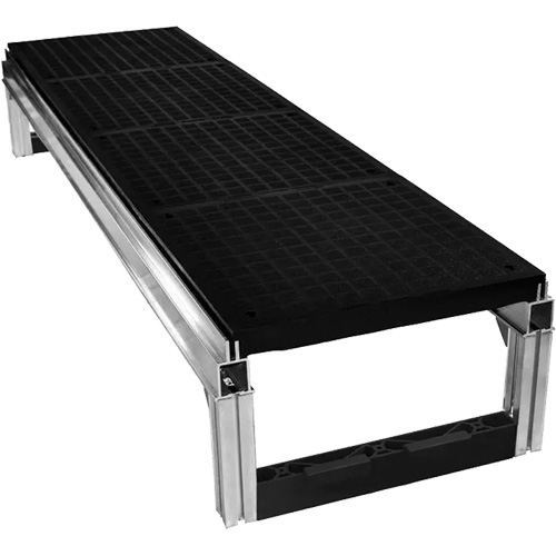 FOUNDATION Smooth Modular Aluminum Work Platform Kit, 36" W x 72" D, 400 lbs. Capacity, All-Welded Rock Safety Industrial Ltd