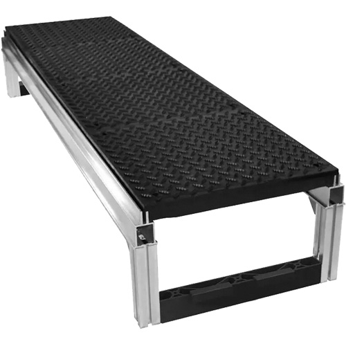FOUNDATION Diamond-Plate Traction Modular Aluminum Work Platform Kit, 18" W x 72" D, 400 lbs. Capacity, All-Welded Rock Safety Industrial Ltd