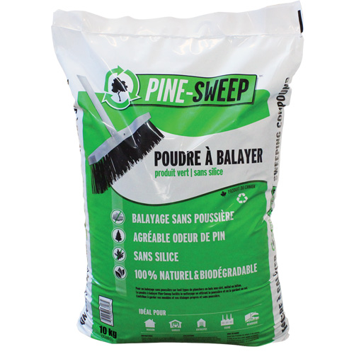 Compos&eacute; de balayage biod&eacute;gradable Pine Sweep, Sac, 22 lb (10 kg) Rock Safety Industrial Ltd