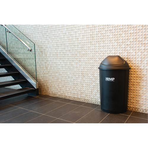 Half-Round Garbage Bin, Polyethylene, 21 US gal. Rock Safety Industrial Ltd