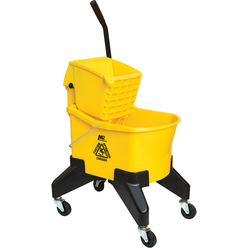 Grizzly Mop Wringer & Bucket, Down Press, 8 US Gal. (32 Quart), Yellow Rock Safety Industrial Ltd