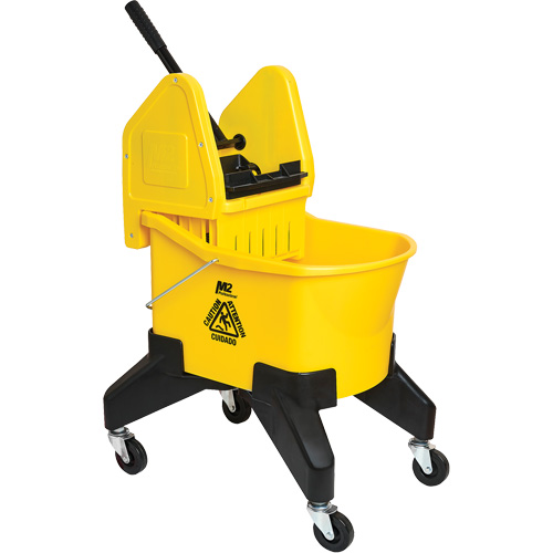 Grizzly Mop Wringer & Bucket, Side Press, 8 US Gal. (32 Quart), Yellow Rock Safety Industrial Ltd