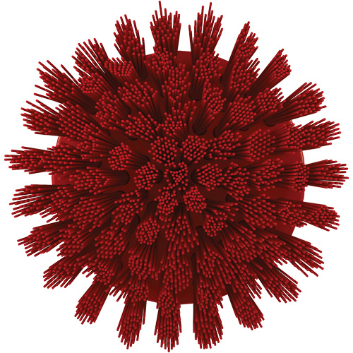 Brosse ronde HyDrive pour perceuse, Soies Tr&egrave;s ferme, Longueur de 3-1/10", Rouge Rock Safety Industrial Ltd