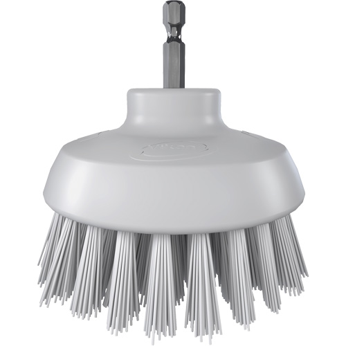 Brosse ronde HyDrive pour perceuse, Soies Tr&egrave;s ferme, Longueur de 3-1/10", Blanc Rock Safety Industrial Ltd