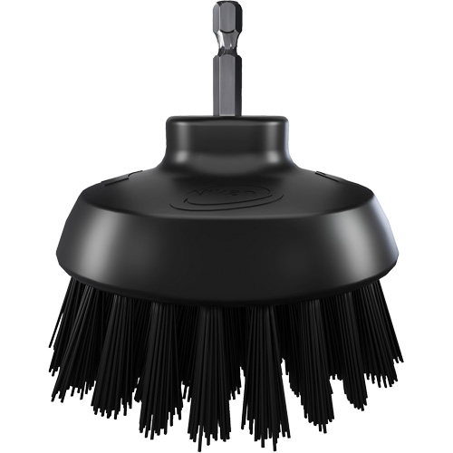 HyDrive Round Drill Brush, Extra Stiff Bristles, 3-1/10" Long, Black Rock Safety Industrial Ltd