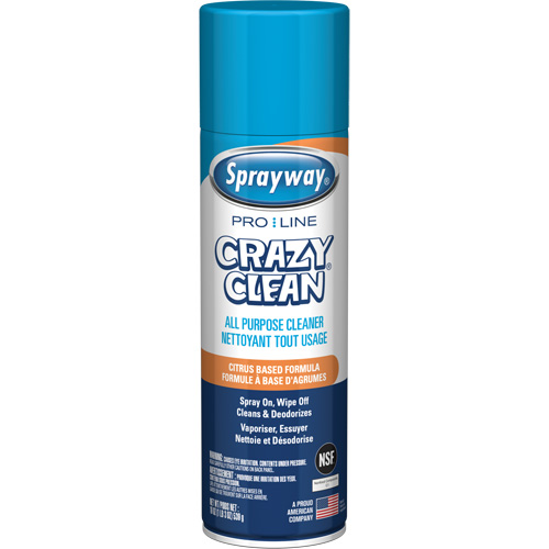 Nettoyant tout usage Pro Line Crazy Clean, 19 oz., Canette a&eacute;rosol Rock Safety Industrial Ltd