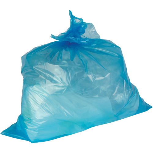 Industrial Garbage Bags, Strong, 26" W x 36" L, 0.9 mils, Blue, 45 L (12 Gal.) Capacity Rock Safety Industrial Ltd