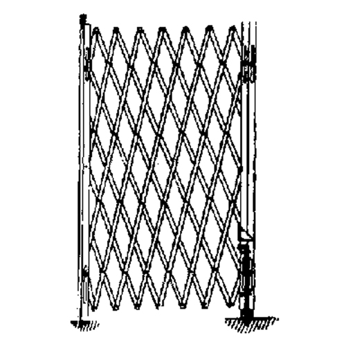 Galvanized Folding Security Gates, Fixed Single Folding, 4' L x 6' H Expanded Rock Safety Industrial Ltd