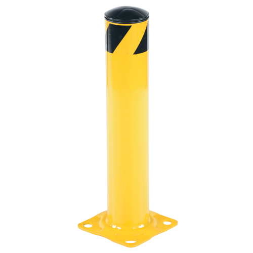 Safety Bollard, Steel, 24" H x 4.5" W, Yellow Rock Safety Industrial Ltd
