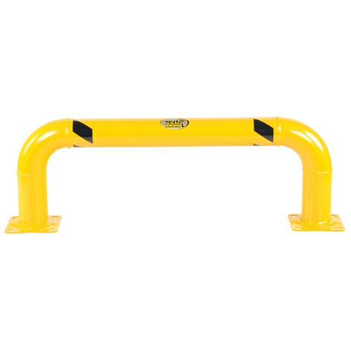 Garde-corps &agrave; profil bas pour rayonnages, 4' la x 1,4' h, Jaune Rock Safety Industrial Ltd