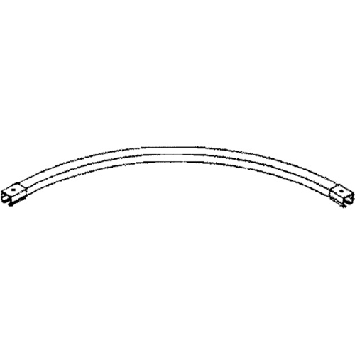 Rail de roulement courb&eacute; sur 90° avec &eacute;clisses pour murs-rideaux, 3' lo Rock Safety Industrial Ltd