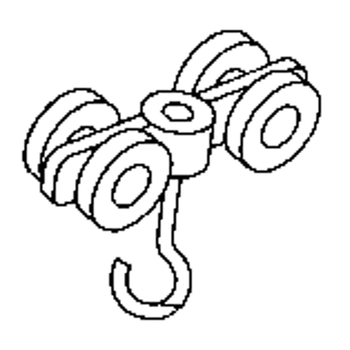 Rouleau double en acier pour rail de roulement de murs-rideaux Rock Safety Industrial Ltd