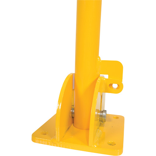 Fold-Down Bollards, Steel, 42" H x 1-3/4" W, Yellow Rock Safety Industrial Ltd