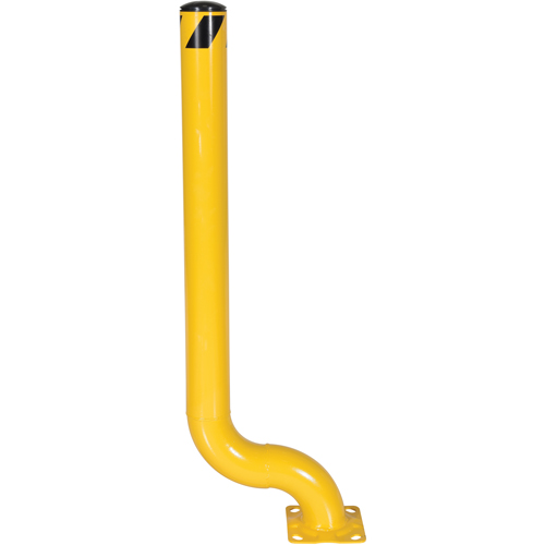 Offset Bollard, Steel, 54" H x 4-1/2" W, Yellow Rock Safety Industrial Ltd