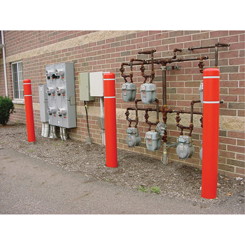 Polyethylene Bollard Covers, 6-5/8" Dia. x 72" L, Red Rock Safety Industrial Ltd