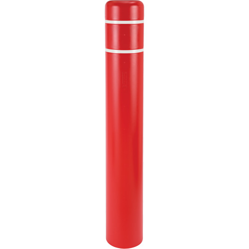 Polyethylene Bollard Covers, 4-1/2" Dia. x 52" L, Red Rock Safety Industrial Ltd