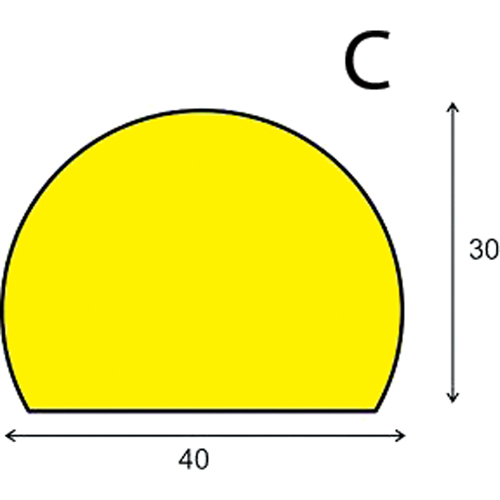 Syst&egrave;mes polyvalents d'avertissement & de protection Soft Edge, Longueur 3,28' (1 m) Rock Safety Industrial Ltd