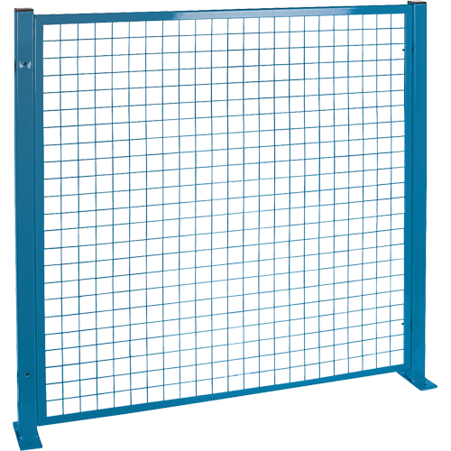 Protecteurs de p&eacute;rim&egrave;tre - Style treillis m&eacute;tallique, 4' h x 4' la, Bleu Rock Safety Industrial Ltd