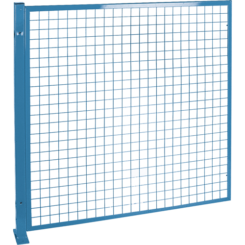 Protecteurs de p&eacute;rim&egrave;tre - Style treillis m&eacute;tallique, 4' h x 4' la, Bleu Rock Safety Industrial Ltd