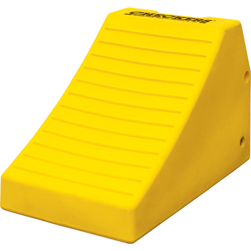 Cales-roue robustes, Polyur&eacute;thane, Jaune s&eacute;curit&eacute;, 14-1/2" la x 24-3/5" p x 16" h Rock Safety Industrial Ltd