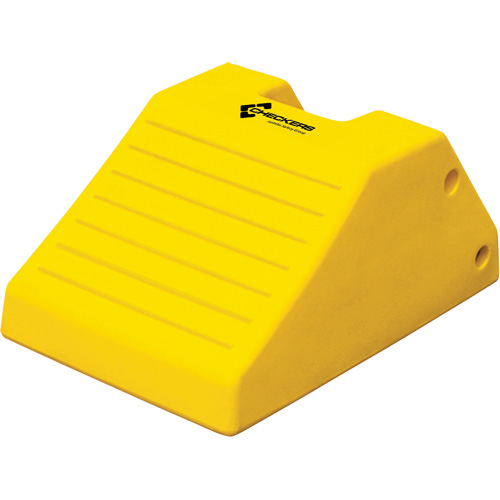 Heavy-Duty Wheel Chocks, Polyurethane, Safety Yellow, 14-9/10" W x 21-9/10" D x 10-3/5" H Rock Safety Industrial Ltd