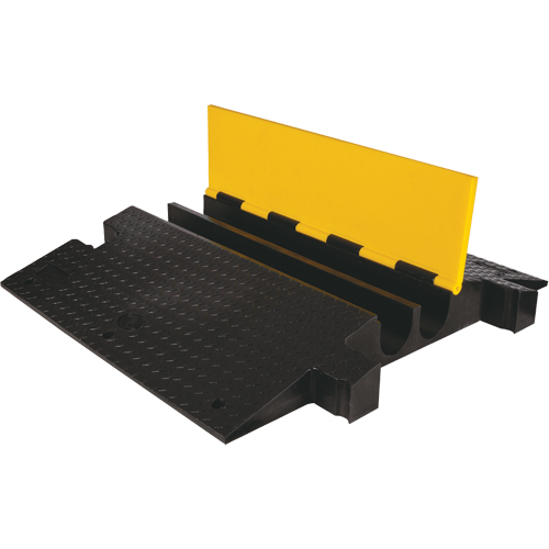 Protecteur de c&acirc;ble &agrave; traverse extr&ecirc;me Yellow Jacket, 2 canaux, 35,75" lo x 42,125" la x 5,125" h Rock Safety Industrial Ltd