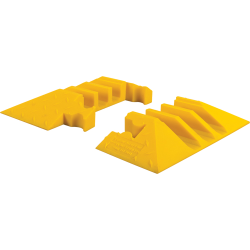 Yellow Jacket&reg; 3-Channel Heavy Duty Cable Protector - End Caps Rock Safety Industrial Ltd