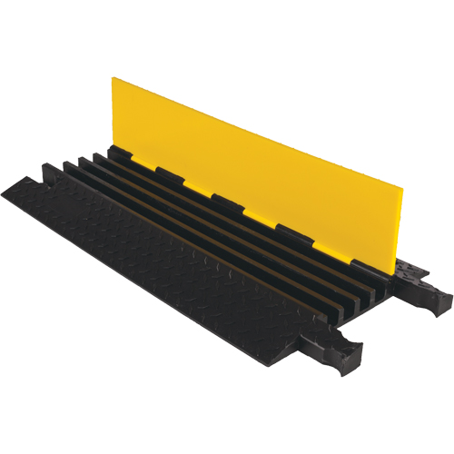 Protecteur de c&acirc;ble robuste Yellow Jacket, 4 canaux, 36" lo x 17,5" la x 2" h Rock Safety Industrial Ltd