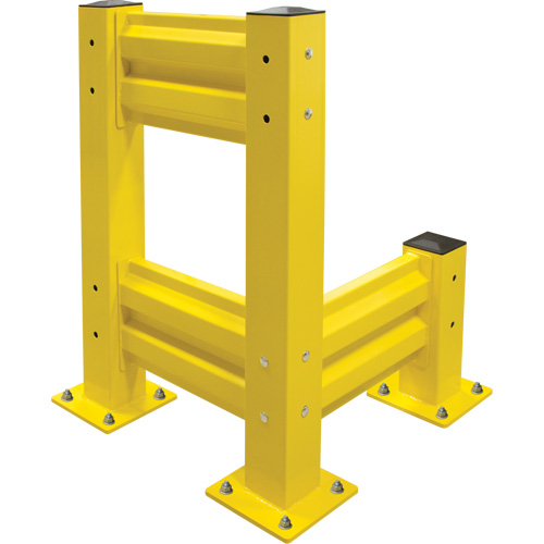 Barri&egrave;re de s&eacute;curit&eacute; de qualit&eacute; industrielle, Acier, 19" lo x 12" h, Jaune s&eacute;curit&eacute; OSHA Rock Safety Industrial Ltd